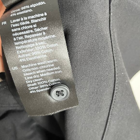 COS Puff Sleeve A Line Mini Dress Womens XS Black Pockets Long Sleeve Cotton - Picture 10 of 10